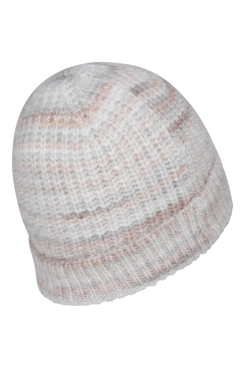 Space Dyed Womens Fur Lined Beanie