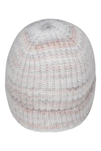 Space Dyed Womens Fur Lined Beanie
