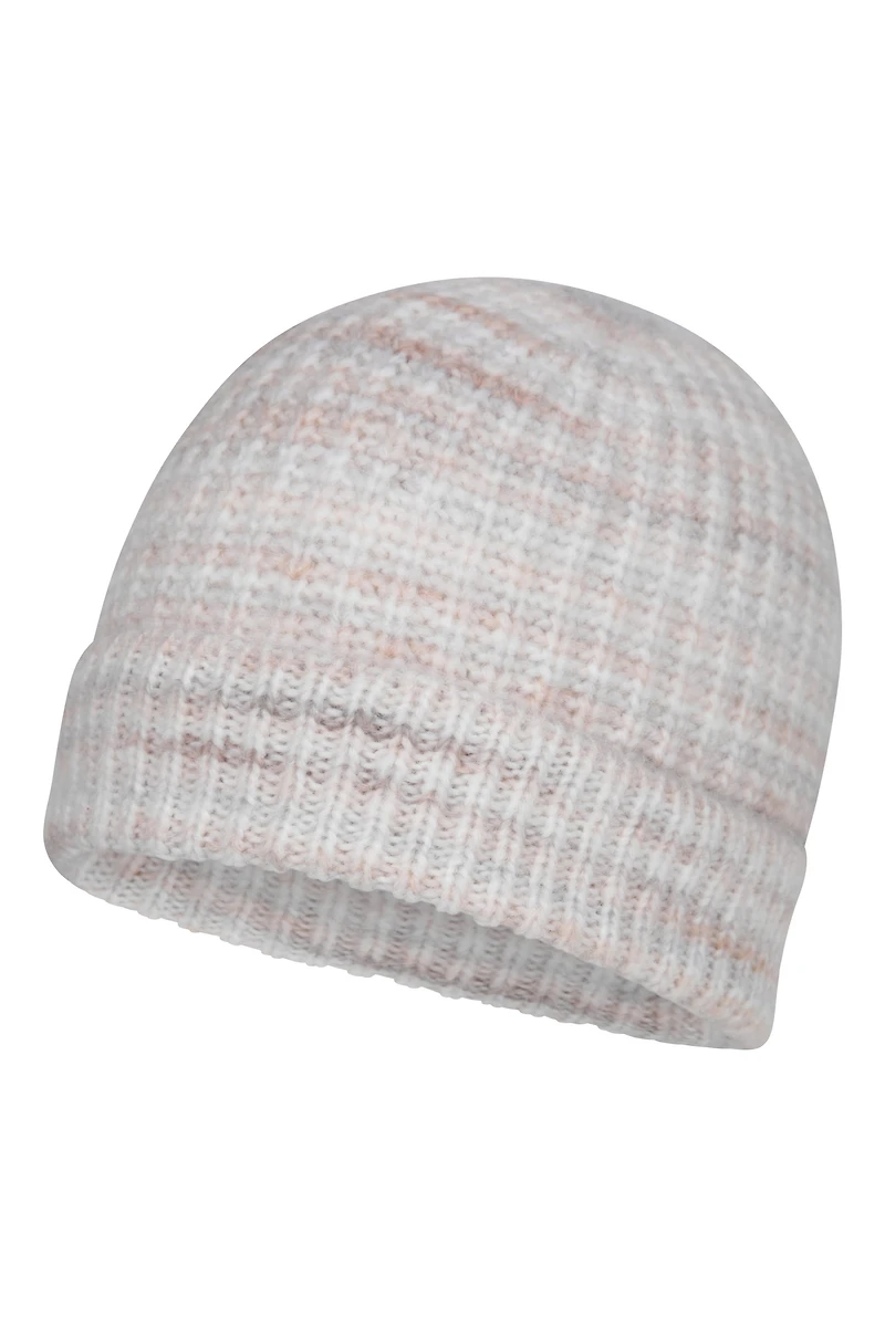 Space Dyed Womens Fur Lined Beanie