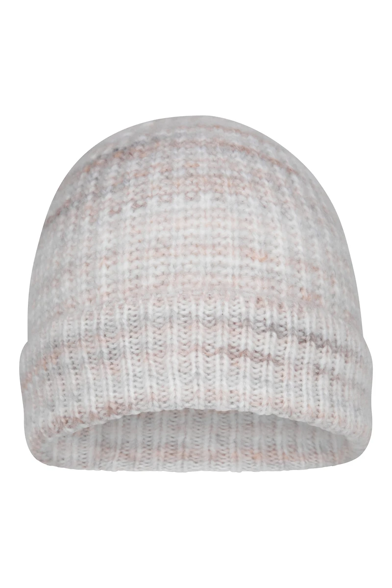 Space Dyed Womens Fur Lined Beanie