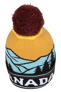 Canada Mens Jacquard Pom Beanie