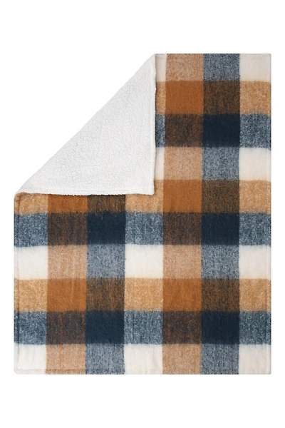 Borg Lined Check Blanket