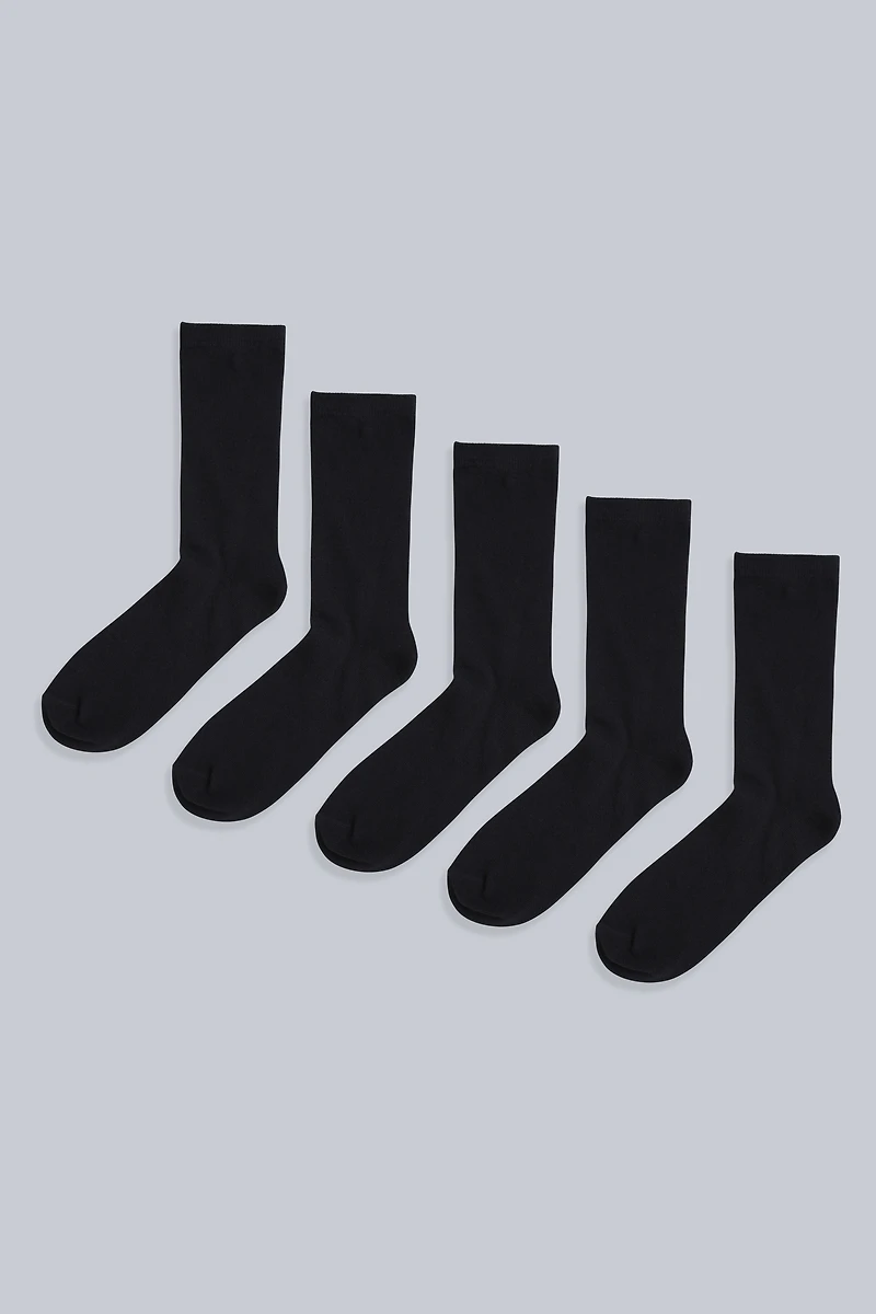 Haiden Cotton Rich Mens Mid-Calf Socks- 5 Packs
