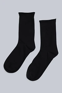 Isla Womens Roll Hem Mid Calf Socks- 3 Packs