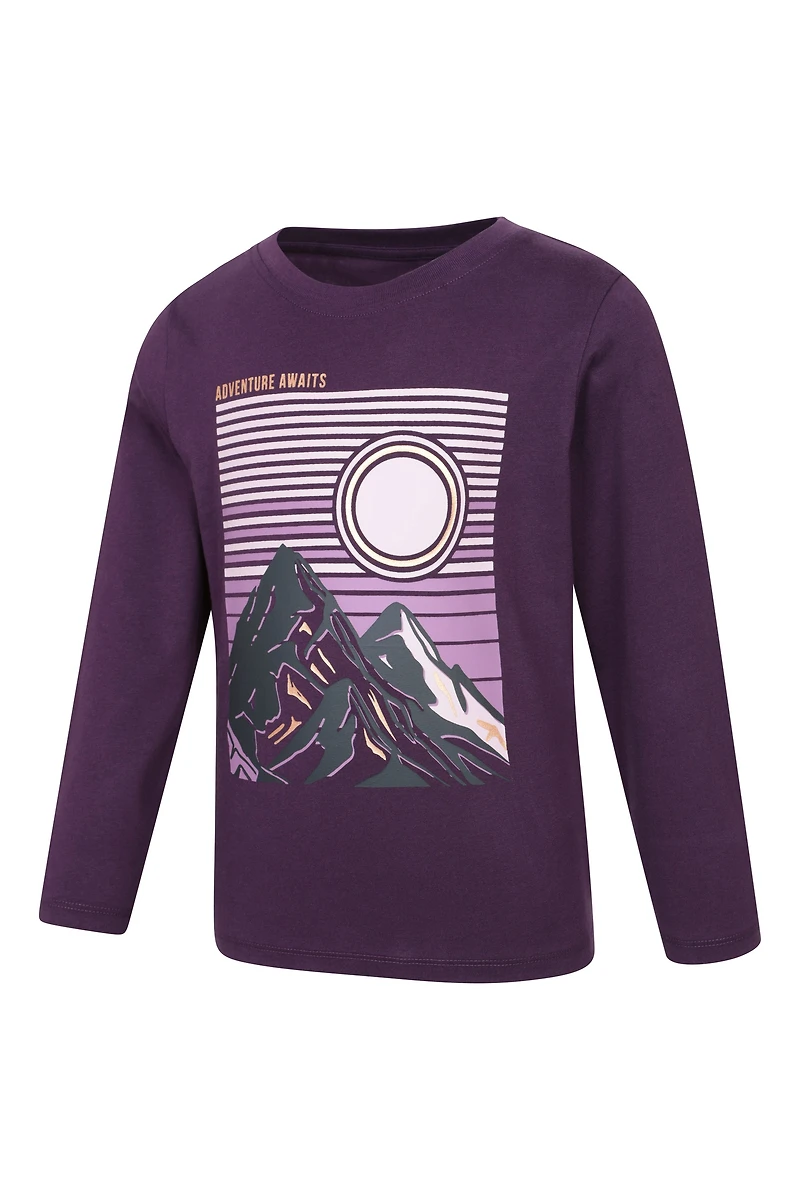 Gold Foil Mountain Kids Printed Tee