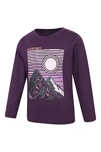 Gold Foil Mountain Kids Printed Tee