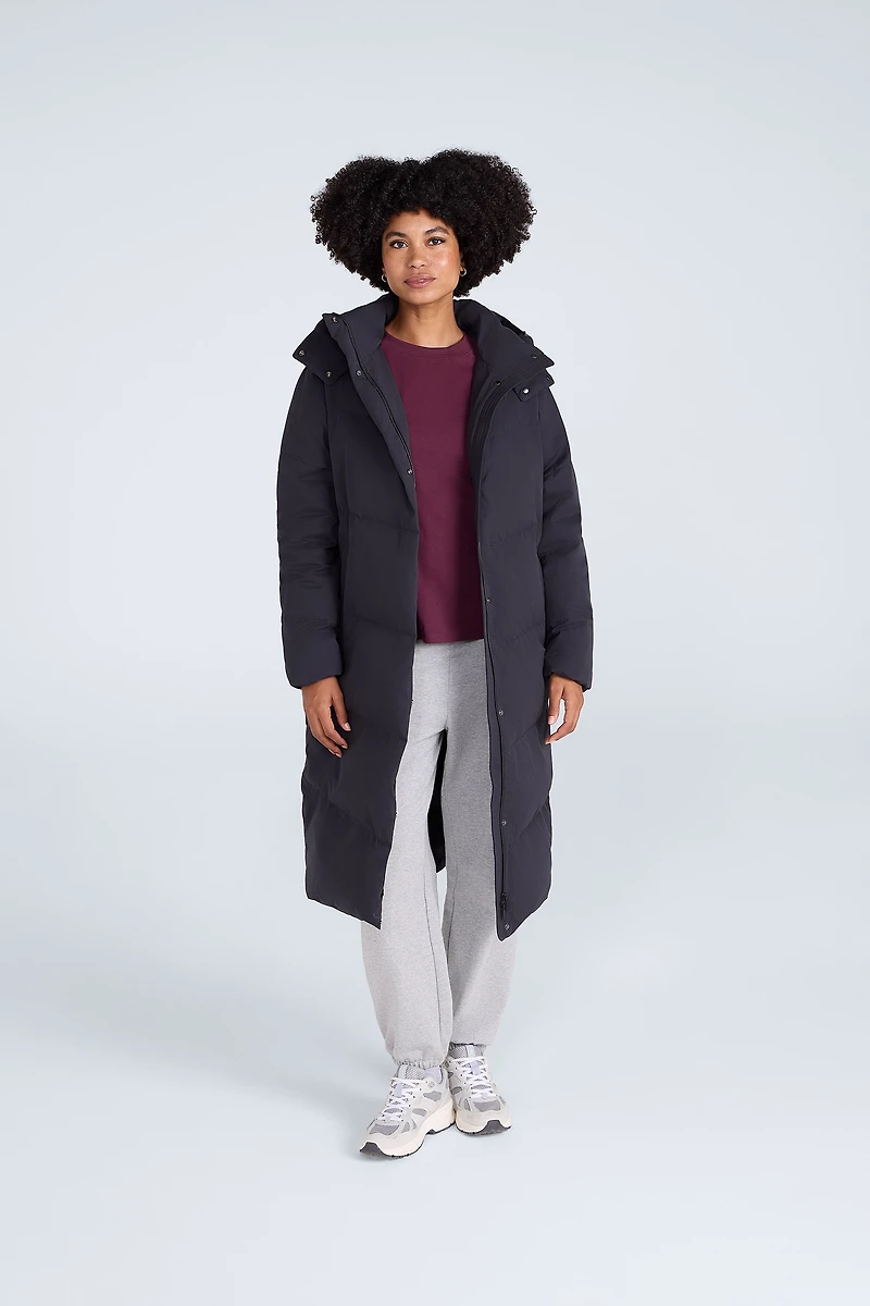 Tess Womens Long Line Down Jacket