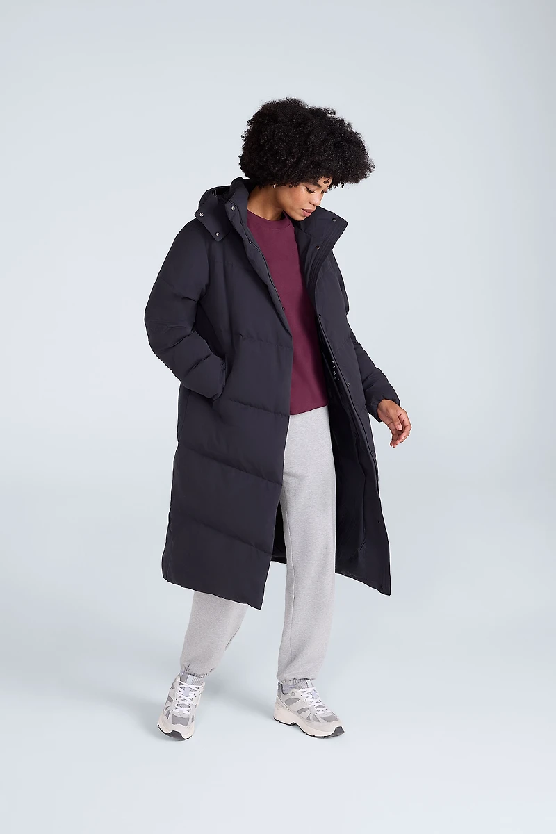 Tess Womens Long Line Down Jacket