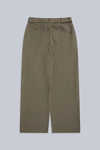 High Waisted Womens Straight Leg Trousers