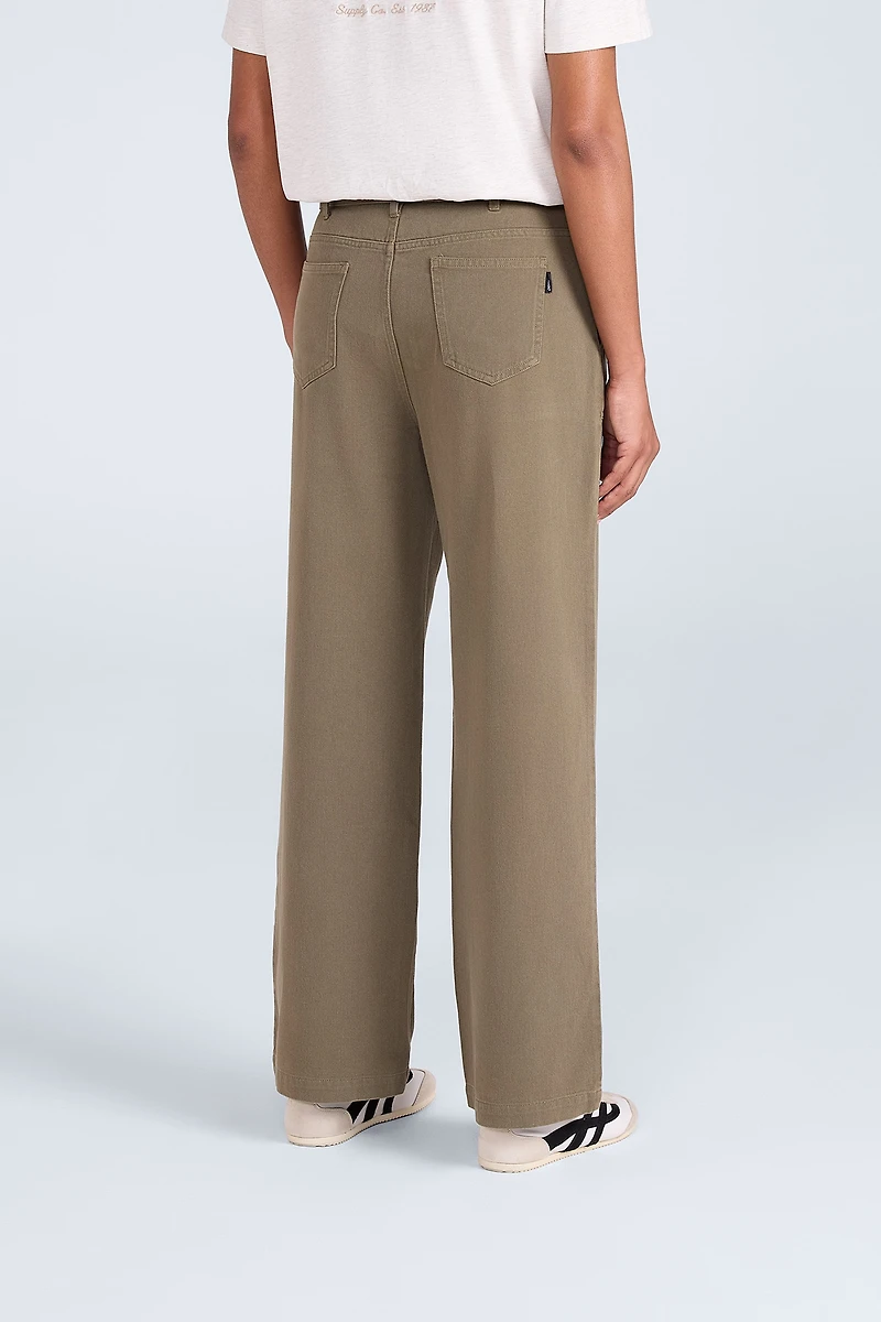 High Waisted Womens Straight Leg Trousers