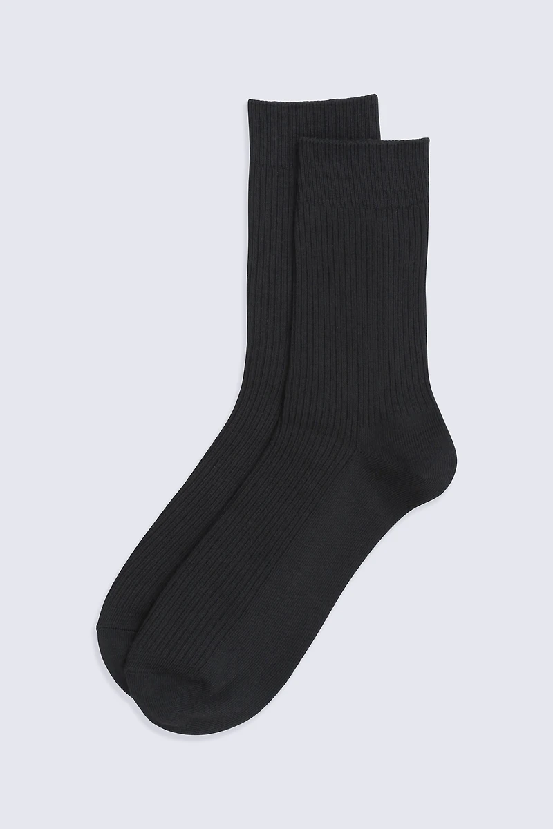 Flynn Mens Ribbed Mid Calf Socks- 3 Pack