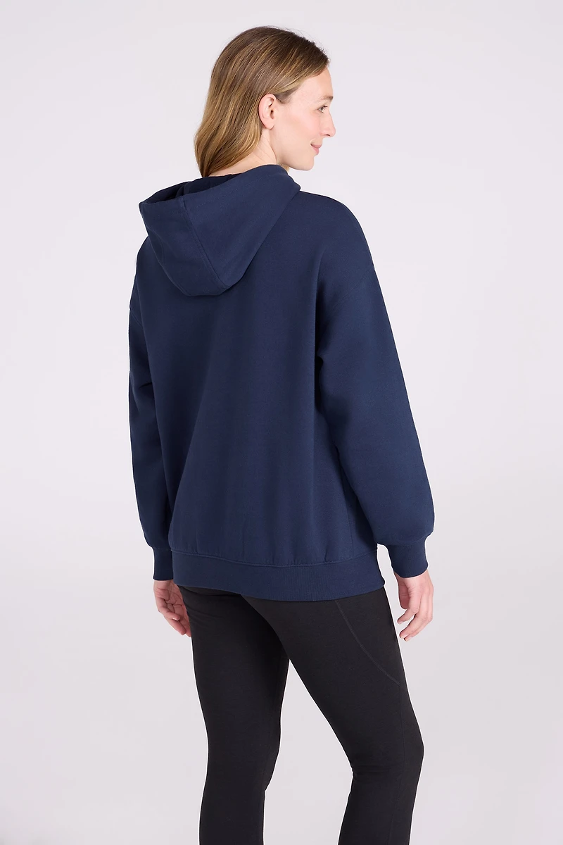 Printed Nightscape Womens Relaxed Fit Hoodie