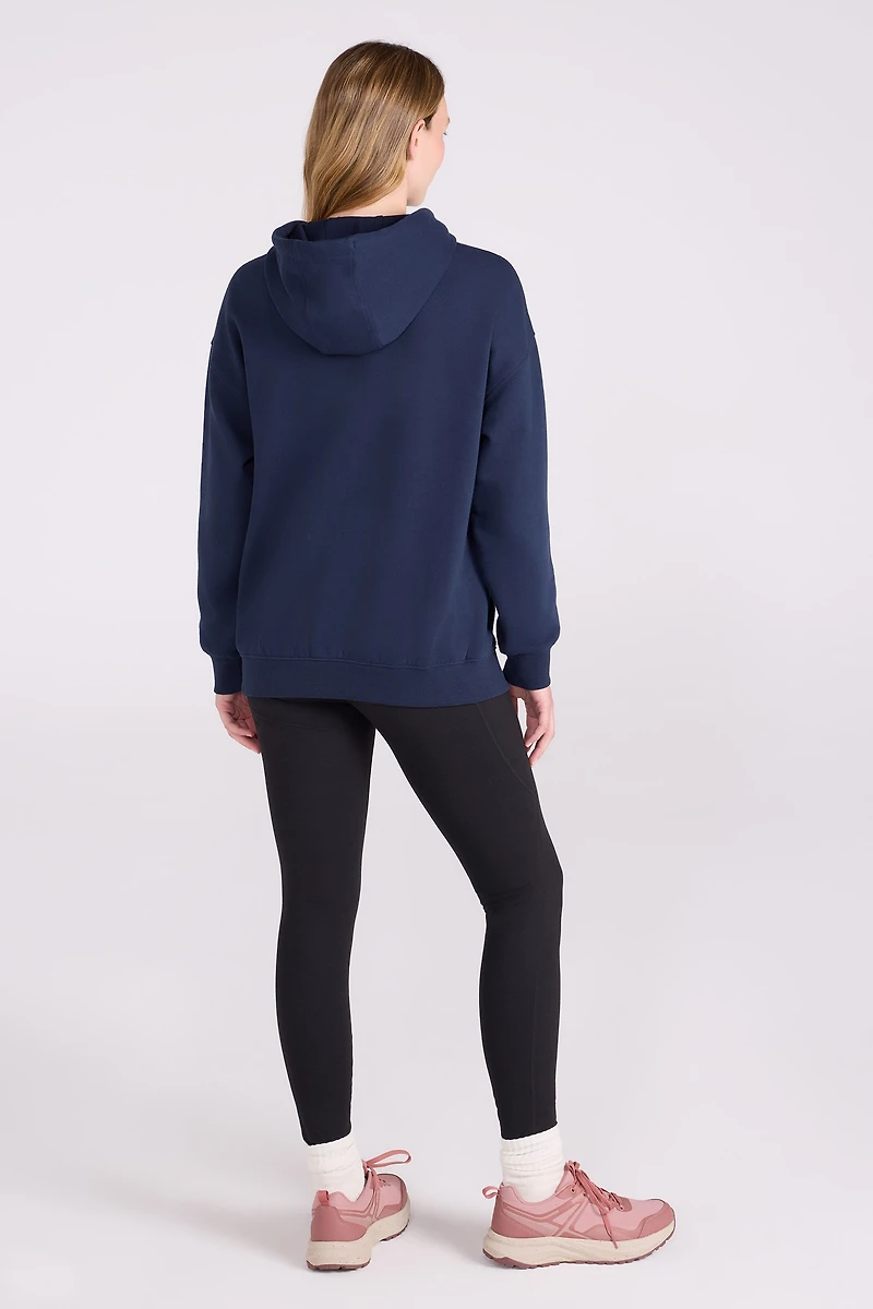 Printed Nightscape Womens Relaxed Fit Hoodie