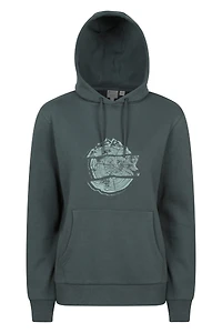 Printed Mountain Ring Womens Regular Fit Hoodie