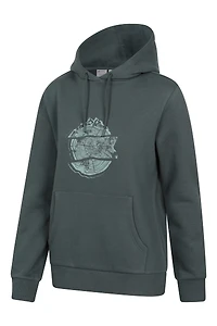 Printed Mountain Ring Womens Regular Fit Hoodie