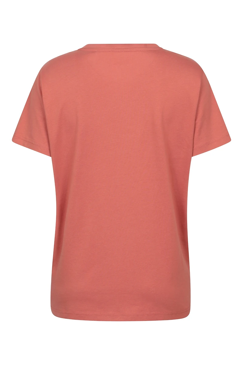 Printed Womens Mountain Bird Loose Fit T-Shirt