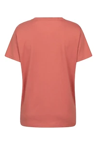Printed Womens Mountain Bird Loose Fit T-Shirt