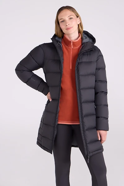 Stratus Extreme Womens Long Packable Down Jacket