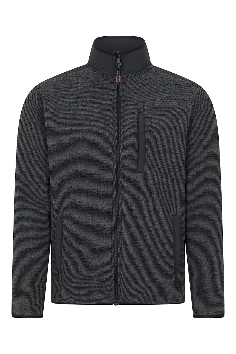 Hayfield Mens Fur Lined Full Zip Fleece