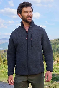 Hayfield Mens Fur Lined Full Zip Fleece
