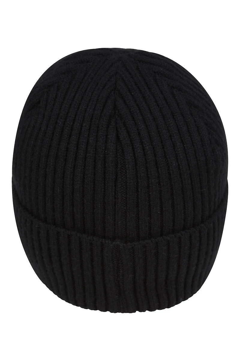 Isotherm Womens Fur Lined Ribbed Beanie