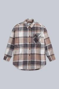 Megan Womens Borg-Lined Boxy Shirt