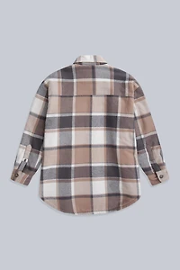Megan Womens Borg-Lined Boxy Shirt