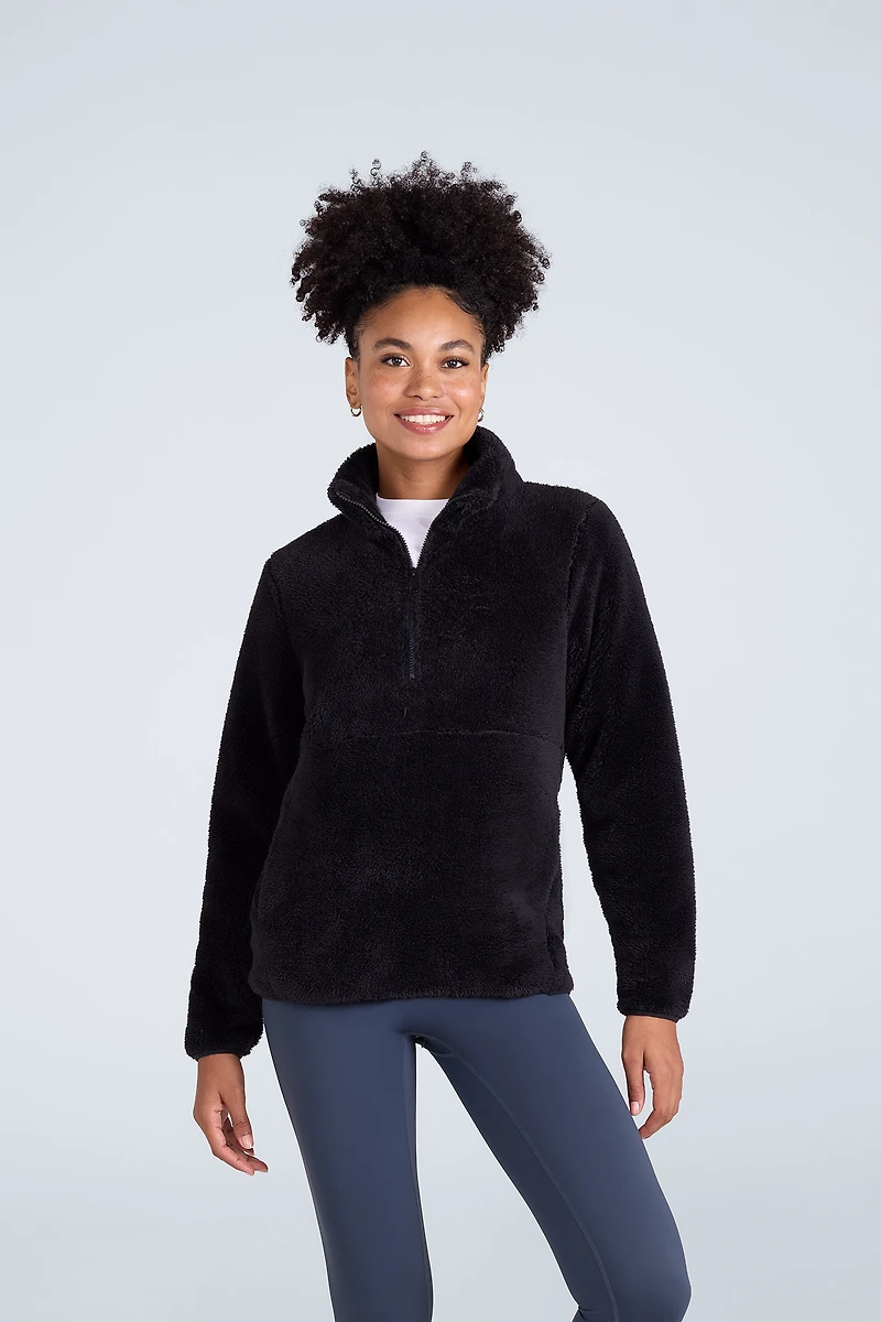 Teddy Womens Half Zip Fleece
