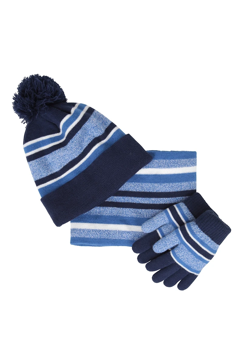 Isotherm Kids Fur Lined Beanie Snood and Glove Set
