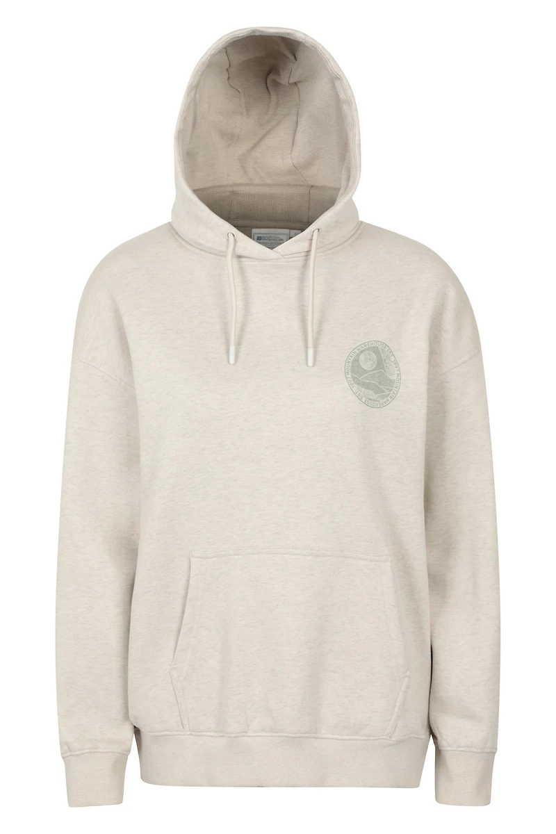 Printed Mountain Collage Womens Relaxed Fit Hoodie