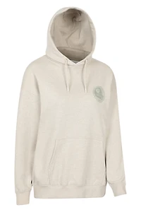 Printed Mountain Collage Womens Relaxed Fit Hoodie