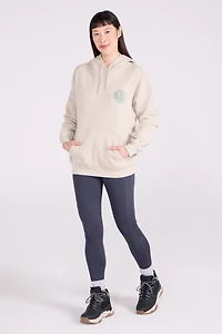 Printed Mountain Collage Womens Relaxed Fit Hoodie