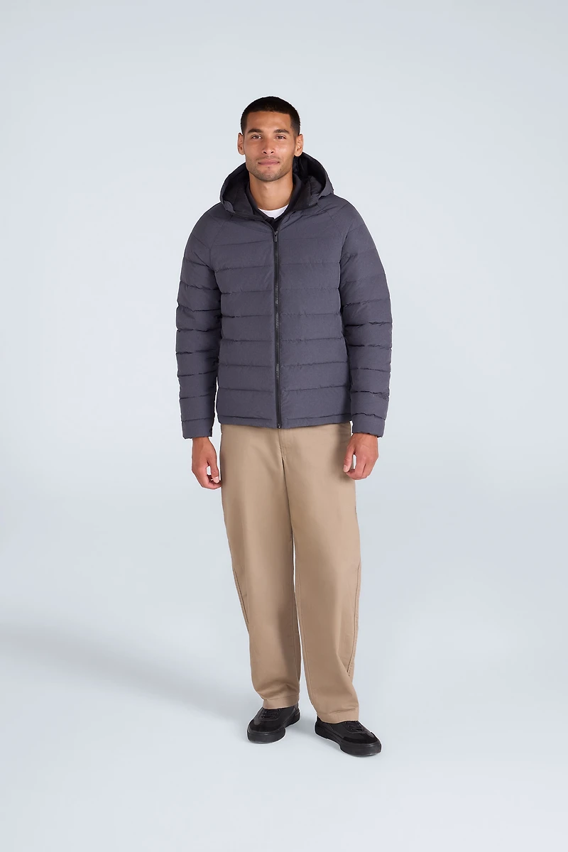 Light Cloud Cosi Marl Hooded Mens Padded Jacket