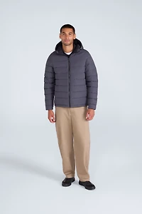 Light Cloud Cosi Marl Hooded Mens Padded Jacket