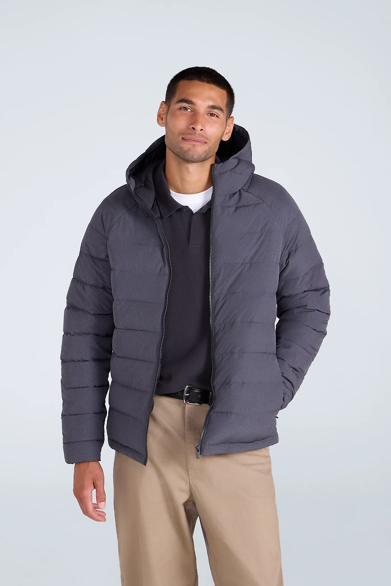 Light Cloud Cosi Marl Hooded Mens Padded Jacket