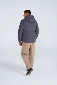 Light Cloud Cosi Marl Hooded Mens Padded Jacket