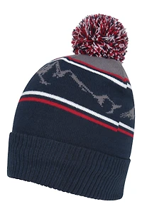 Mens Fur Lined Pom Beanie