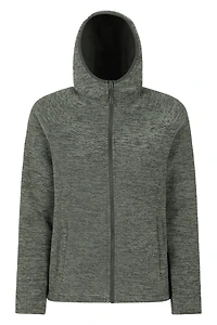 Hayfield Fur Lined Melange Womens Full Zip Fleece