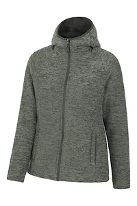Hayfield Fur Lined Melange Womens Full Zip Fleece