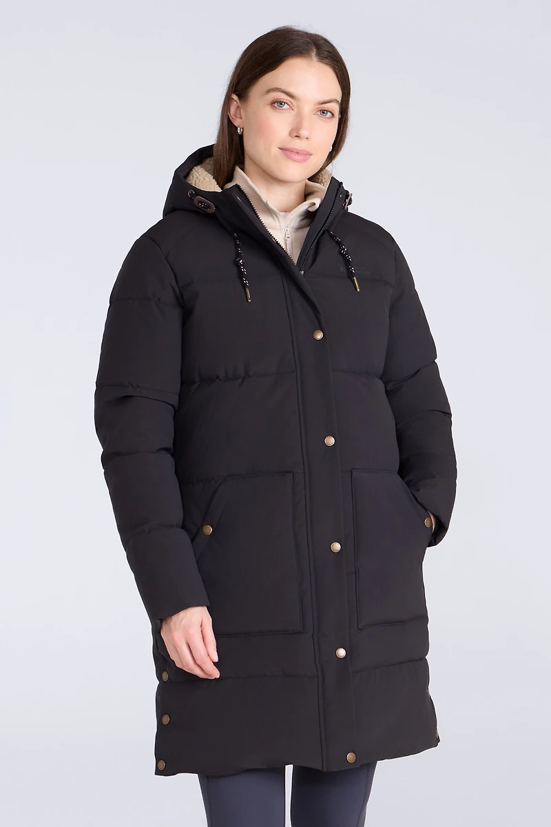 Manta Borg Lined Womens Long Padded Jacket