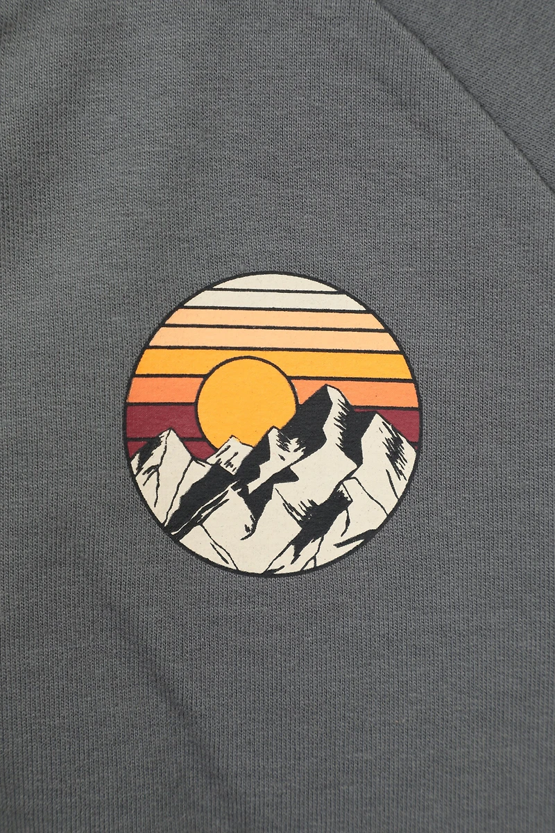 Sunset Mountain Kids Full Zip Hoodie