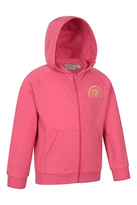 Rainbow Heart Kids Graphic Full Zip Hoodie