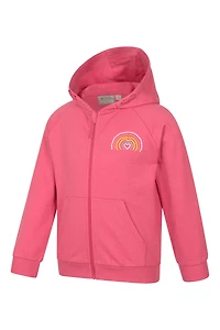 Rainbow Heart Kids Graphic Full Zip Hoodie