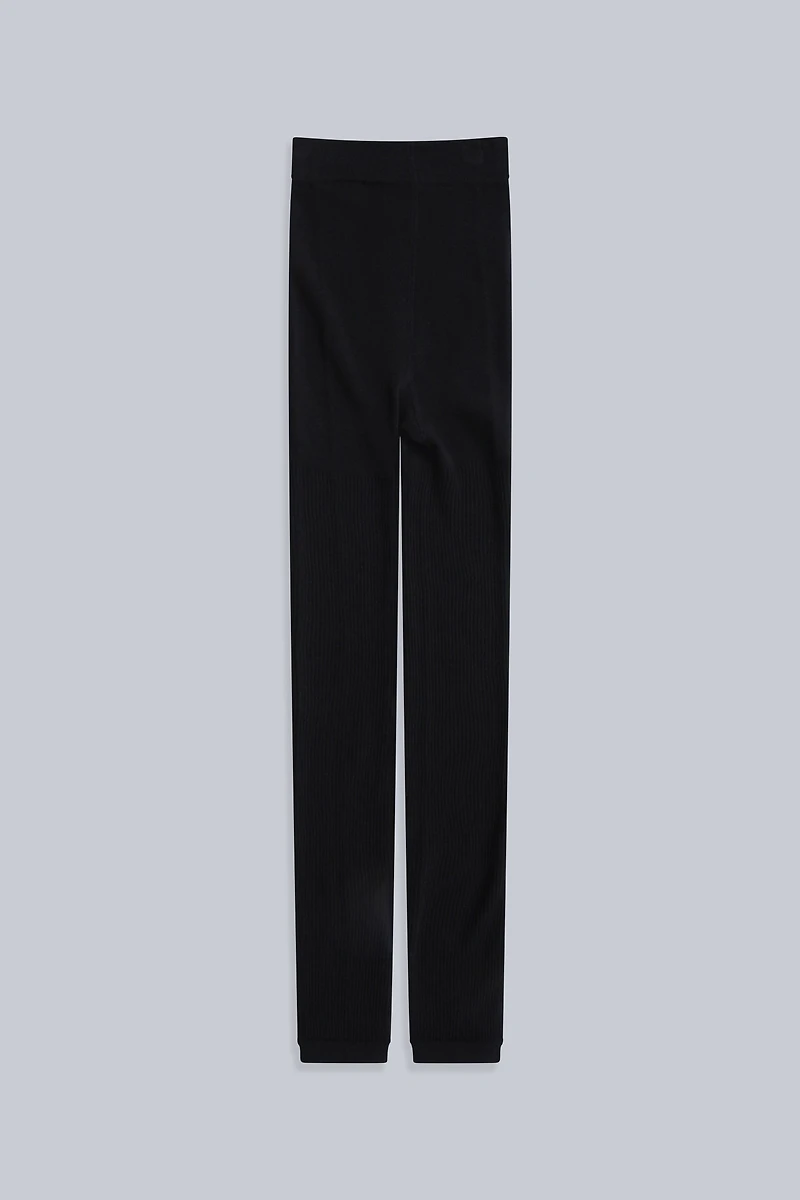 Fleece Lined Ribbed Womens Leggings