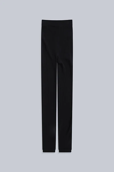 Fleece Lined Ribbed Womens Leggings