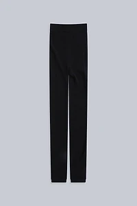 Fleece Lined Ribbed Womens Leggings