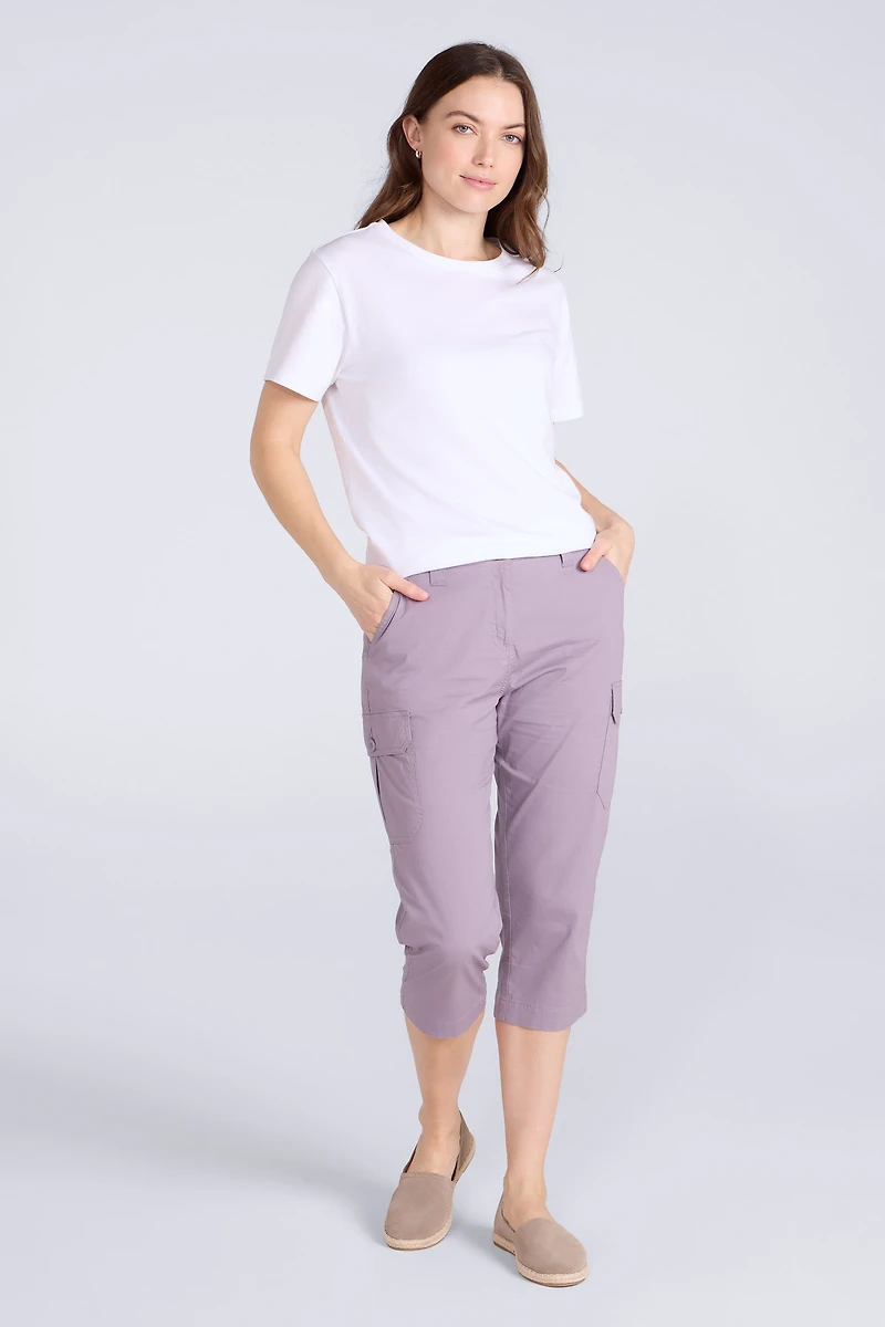 Coastal Stretch Womens Cargo Capri