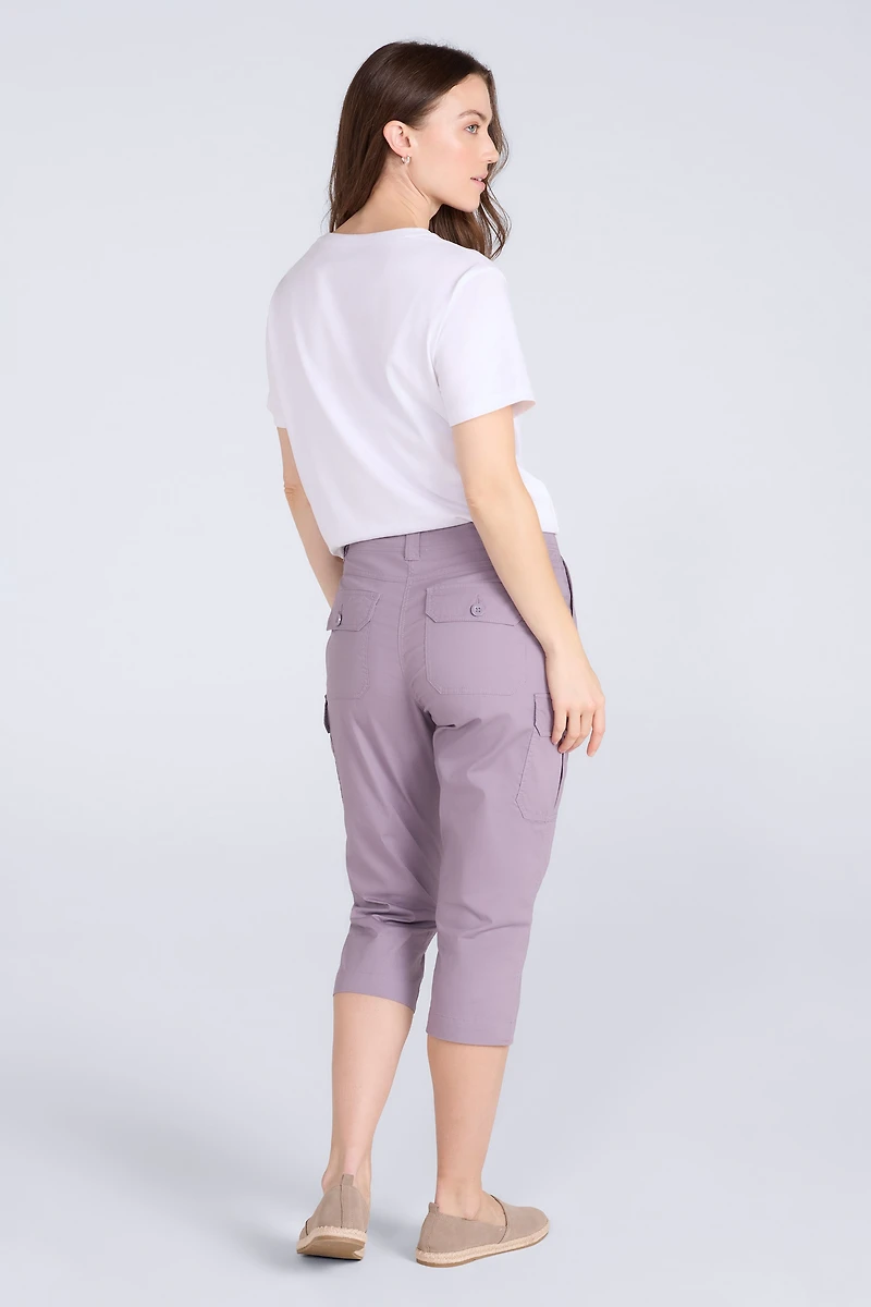 Coastal Stretch Womens Cargo Capri