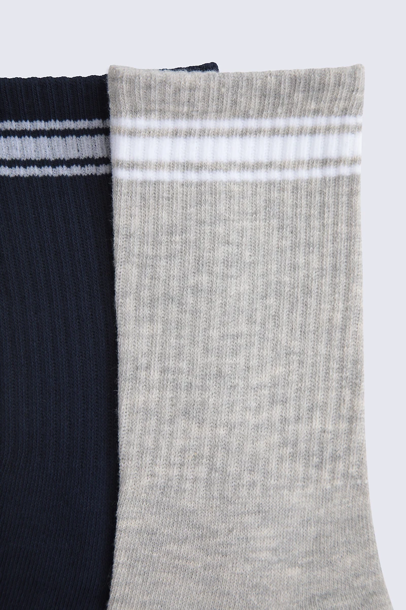 Active Mid Calf Socks - 2 Pack