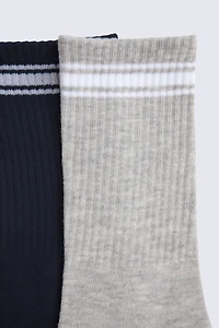 Active Mid Calf Socks - 2 Pack